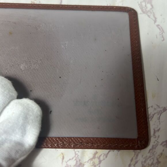 VINTAGE LOUIS VUITTON BROWN TAIGA LEATHER PORTE TRESOR ETUI PAPIER WALLET - Picture 11 of 11